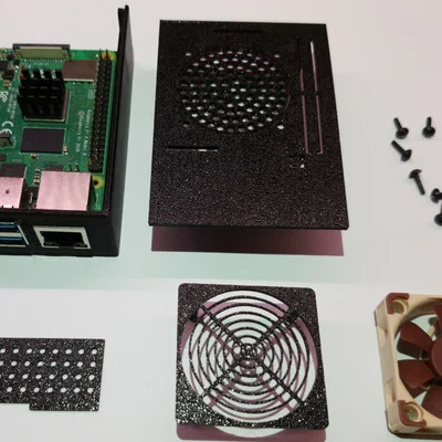 Hộp case Raspberry Pi 4B tích hợp quạt Noctua tản nhiệt hiệu quả
