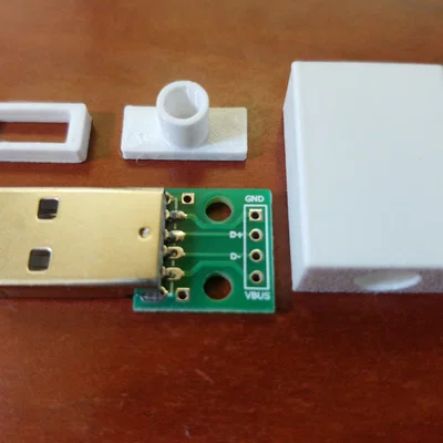 Bộ vỏ bảo vệ đầu cắm USB A cho dự án DIY trên mạch PCB