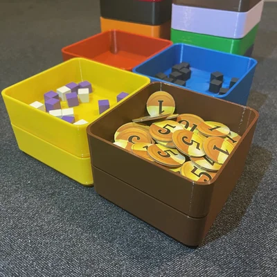 Khay đựng token và phụ kiện board game (75x75mm) tiện dụng