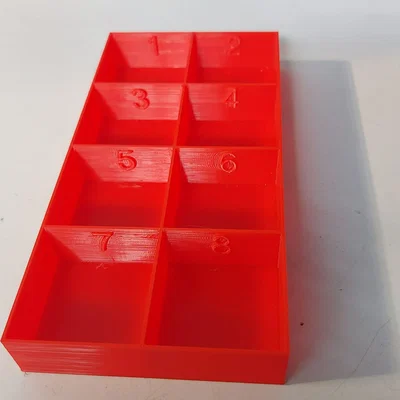 Hộp đánh số đựng ốc vít 8 ngăn (caja numerada para tornillos)