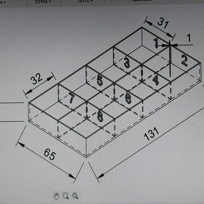 Hộp đánh số đựng ốc vít 8 ngăn (caja numerada para tornillos)