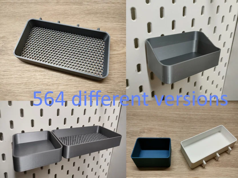 Hộp cho Ikea Skadis – 564 mẫu – móc cần support - Image 1