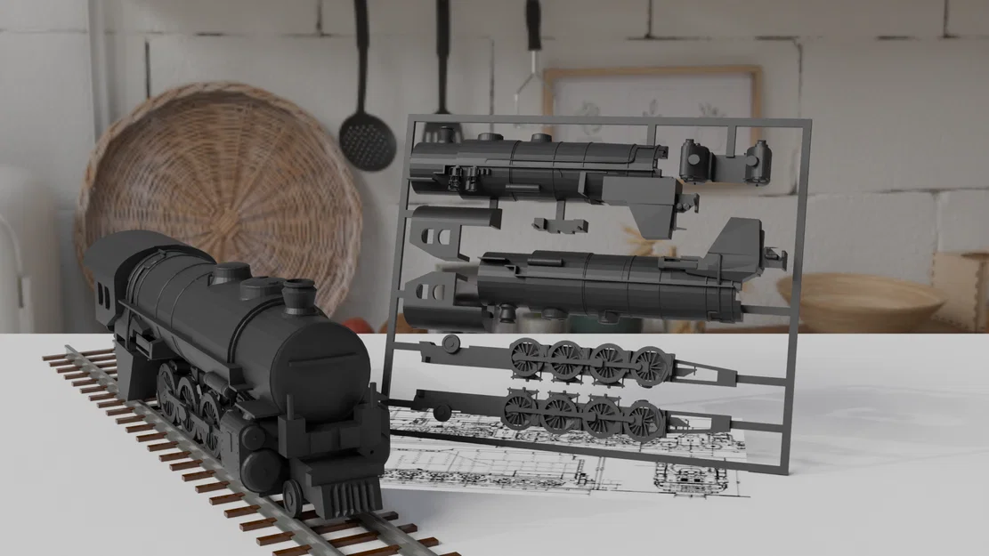 Đầu máy xe lửa Big Boy - Kit Card - Image 3