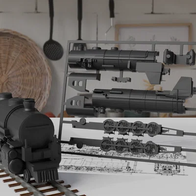 Đầu máy xe lửa Big Boy - Kit Card