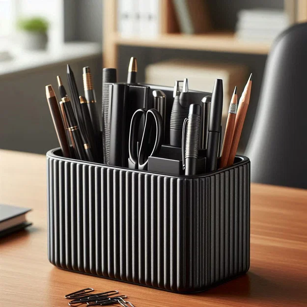 Khay/Ống Đựng Đồ Bàn Làm Việc Thiết Kế Gân (Ribbed Design Office Organizer) - Image 1