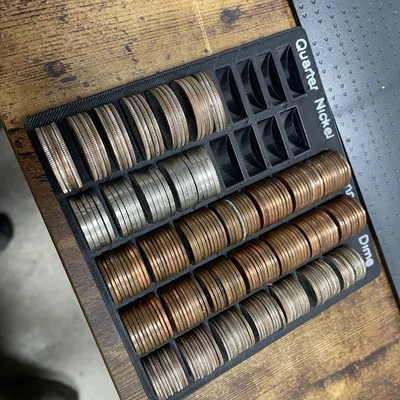 Khay phân loại coin Mỹ Gridfinity 3x3x2