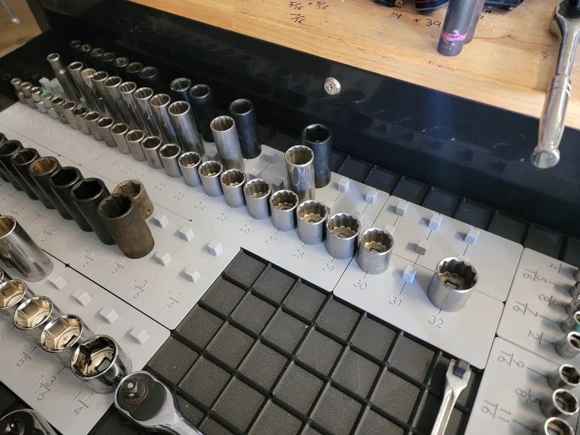 Khay đựng đầu khẩu 1/2 inch hệ Metric chuẩn Gridfinity - Image 3