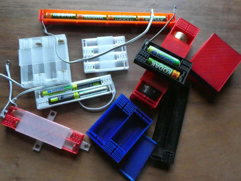 Bộ hộp pin Battery Power Packs (AAA/AA/C/D) in 3D - Image 1