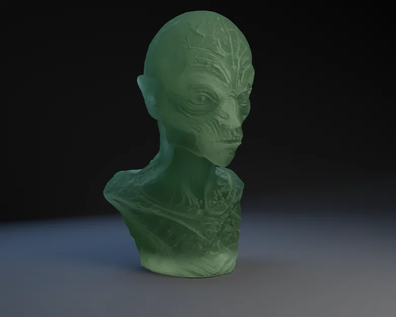 Mô hình tượng đầu người ngoài hành tinh (Aquatic Alien Bust) độc đáo - Image 2