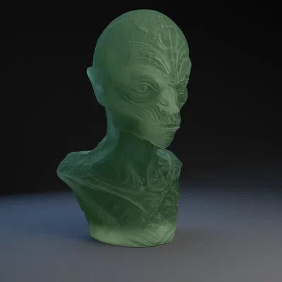 Mô hình tượng đầu người ngoài hành tinh (Aquatic Alien Bust) độc đáo