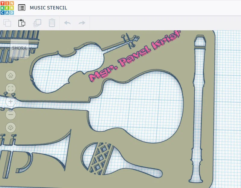 Khuôn Mẫu Thước Vẽ Nhạc Cụ 3D (Music Stencil) Cho Người Đam Mê Âm Nhạc - Image 2