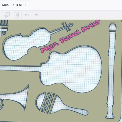 Khuôn Mẫu Thước Vẽ Nhạc Cụ 3D (Music Stencil) Cho Người Đam Mê Âm Nhạc