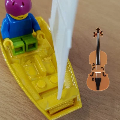 Mô hình thuyền buồm mini tương thích LEGO cực xinh
