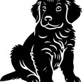 Tranh treo tường 3D chú cún Golden Retriever đáng yêu - Thumbnail 1