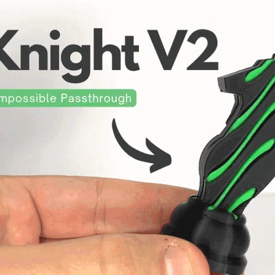 Quân cờ Hiệp sĩ V2 3D - Thiết kế Impossible Passthrough độc đáo