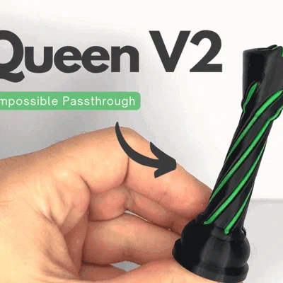 Quân cờ Hậu V2 - Mô hình 3D Impossible Passthrough độc đáo