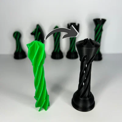 Quân cờ Hậu V2 - Mô hình 3D Impossible Passthrough độc đáo