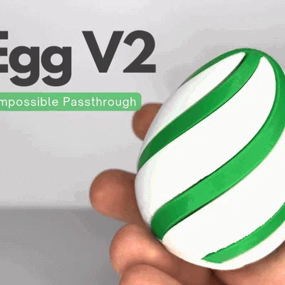 Egg V2 Impossible Passthrough - Đồ chơi Fidget xoắn ốc 3D độc đáo