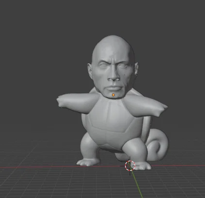 Mô hình 3D Dwayne The Squirtle: Sự kết hợp độc lạ và hài hước - Image 1