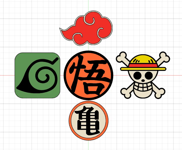 Mẫu móc khóa logo Anime 3D: One Piece, Dragon Ball, Naruto đẹp mắt - Image 2