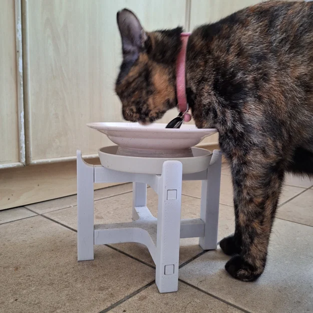 Kệ nâng bát thức ăn và nước cho mèo - Image 2
