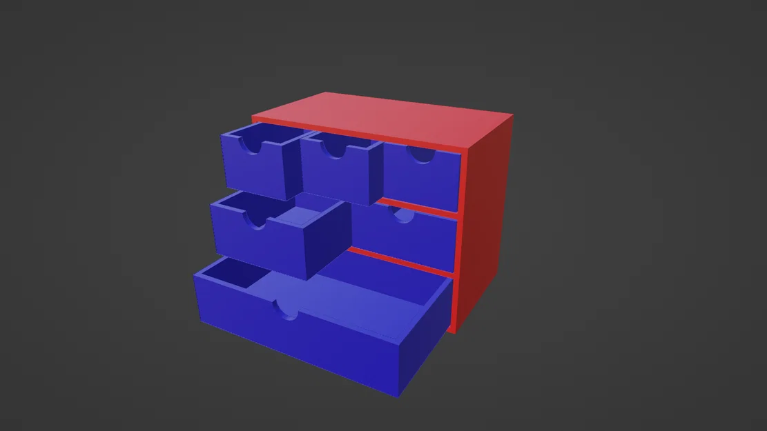Tủ ngăn kéo mini IKEA MOPPE - Mô hình in 3D sắp xếp đồ đạc - Image 1