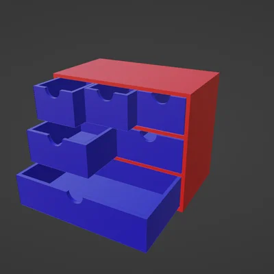 Tủ ngăn kéo mini IKEA MOPPE - Mô hình in 3D sắp xếp đồ đạc