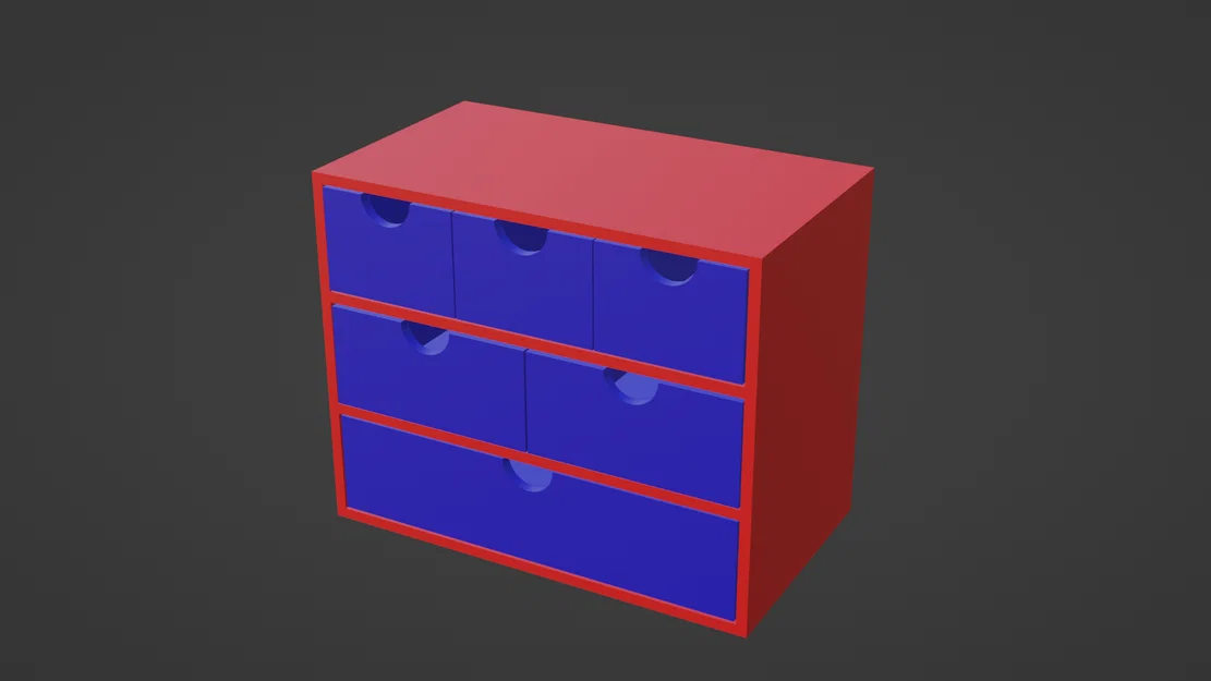 Tủ ngăn kéo mini IKEA MOPPE - Mô hình in 3D sắp xếp đồ đạc - Image 2