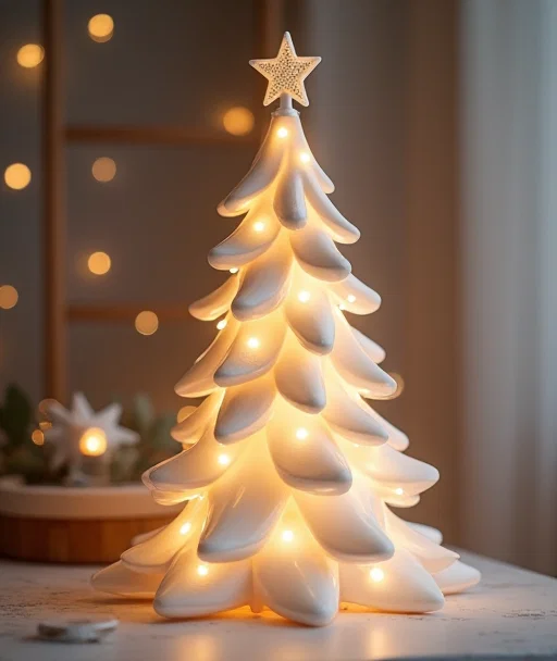 Mô hình cây thông Noel trang trí để bàn in 3D tinh tế - Image 1