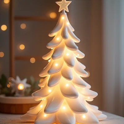 Mô hình cây thông Noel trang trí để bàn in 3D tinh tế