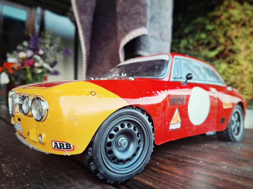 Mâm RC 1/10 Alfa GTA 46x26mm 12mm HEX (2 offset) - Image 5