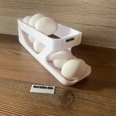 Khay đựng trứng – giá đỡ trứng kèm nhãn thay đổi MHD/BBD