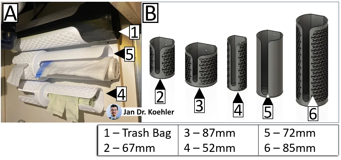 Bộ nhả túi rác (Garbage Bag Dispenser) dạng holder - Image 1