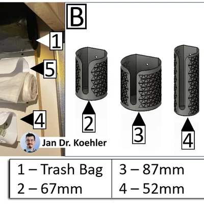 Bộ nhả túi rác (Garbage Bag Dispenser) dạng holder