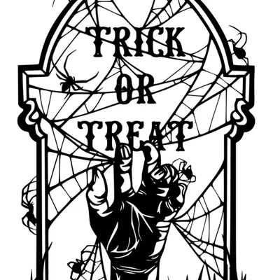 Mô hình trang trí Halloween Trick or Treat 3D cực ấn tượng
