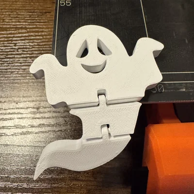 Mô hình Flexi Ghost linh hoạt trang trí Halloween in 3D