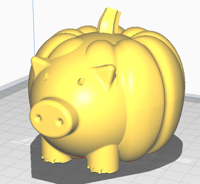 Mô hình Heo con hóa bí ngô Pumpkin Pig độc đáo in 3D - Image 1