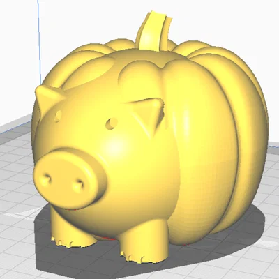 Mô hình Heo con hóa bí ngô Pumpkin Pig độc đáo in 3D