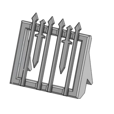 Mô hình giá để vũ khí cho trò chơi TTRPG (1x1 inch)