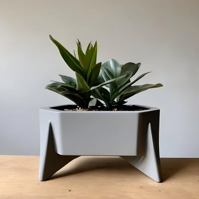 Chậu cây phong cách Mid-Century thiết kế lục giác