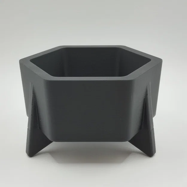 Chậu cây phong cách Mid-Century thiết kế lục giác - Image 2