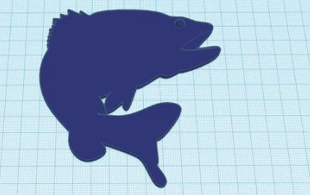 Mô hình cá Bass (Bass Fishing) 2D độc đáo dùng in 3D - Image 1