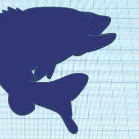 Mô hình cá Bass (Bass Fishing) 2D độc đáo dùng in 3D