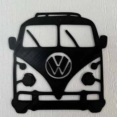 Tranh treo tường 3D hình xe Combi VW cổ điển cực chất