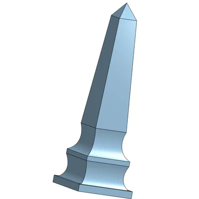 Mô hình cột đá Obelisk 1x1 cho bàn cờ TTRPG - Dễ in không cần support