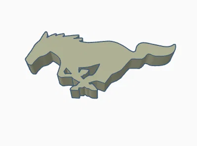 Mô hình Logo ngựa hoang Ford Mustang in 3D chất lượng cao - Image 2