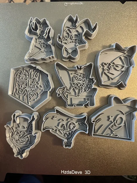 Bộ khuôn cắt bánh quy Hazbin Hotel siêu đáng yêu cho fan 3D - Image 1