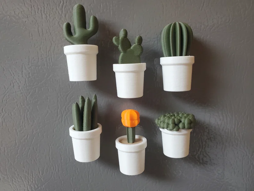 Nam Châm Tủ Lạnh Chậu Cây (Potted Plant Fridge Magnets) - Image 1