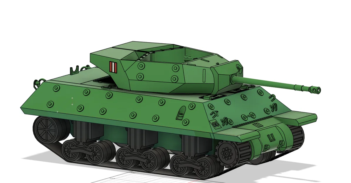 Mô hình xe tăng M10 Tank Destroyer (Achilles) in 3D đẹp mắt - Image 5