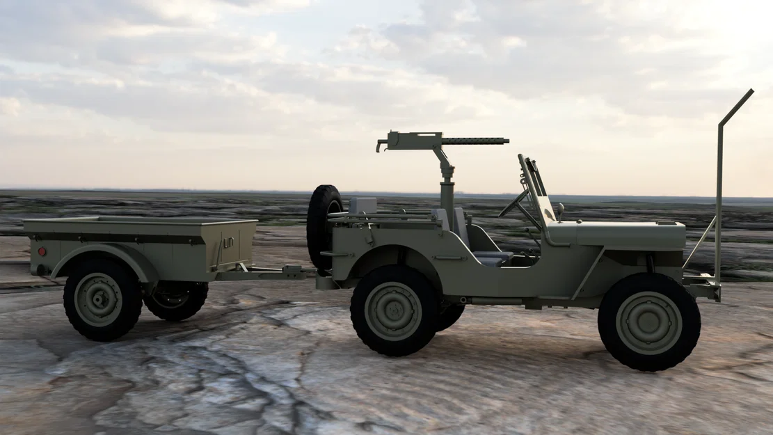 Tessier.Work Willys MBT Trailer – Moóc kéo Willys MBT (tỉ lệ 1/6) - Image 1